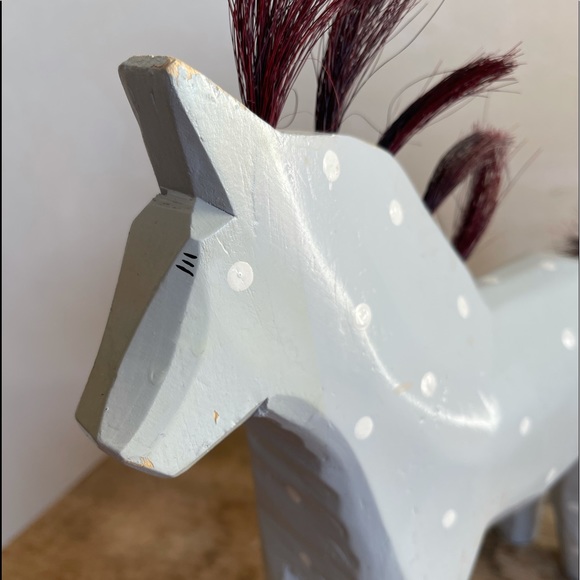 SWEDISH DALA STYLE w/Real HORSE Hair Handmade 14” - Picture 7 of 13